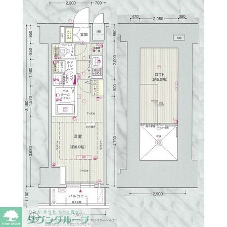 エステムコート名古屋栄デュアルレジェンドの物件間取画像